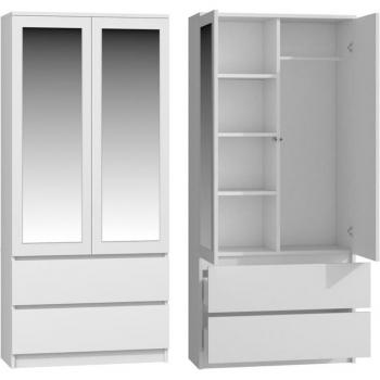 Armoire Malwa SS-90L, Blanc Éclatant