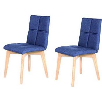 Lot de 2 Chaises Confortables Bleu Jean