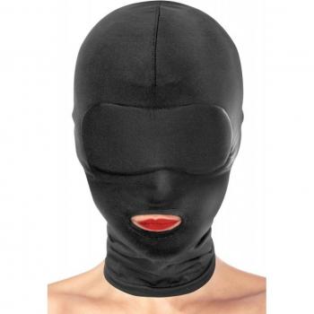 Cagoule en latex bouche ouverte