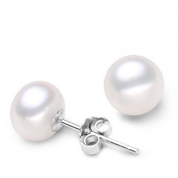 Freshwater Cultured Pearl & Silver Studs