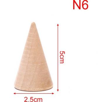 Support à bagues en bois naturel