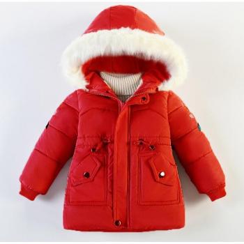 Abrigo cálido con capucha para niños (4-6 años), tendencia invierno 2022