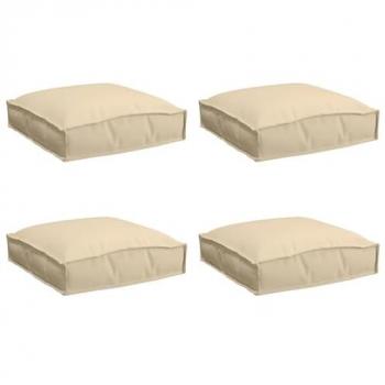 VidaXL Gartenstuhlauflagen 4er Set Beige 40 x 40 x 8 cm