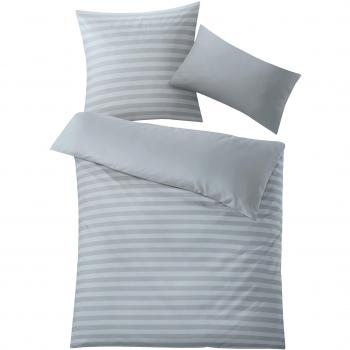 Mako Satin Daphnis Schlafwolke – Silbergrau 200 × 135 cm, 2‑teilig