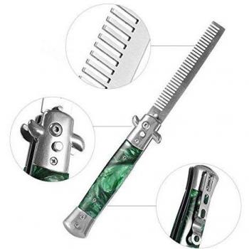 Peigne switchblade à dents larges et fines