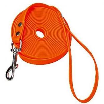 SCHECKER Biothane® Schleppleine 5 m / 13 mm Orange mit Handschlaufe