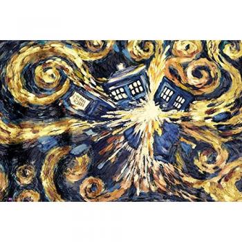 TARDIS im Brand: 91,5 × 61 cm Poster – Doctor Who