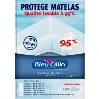 Protège-Matelas Bleu Calin 140x190 cm