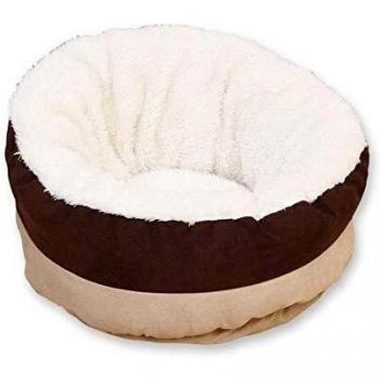 Gemütliches Kuschelnest für Katzen und kleine Hunde – beige-braun