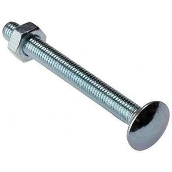 ForgeFix Carriage Bolt & Nut ZP M8 x 65mm Bag 10