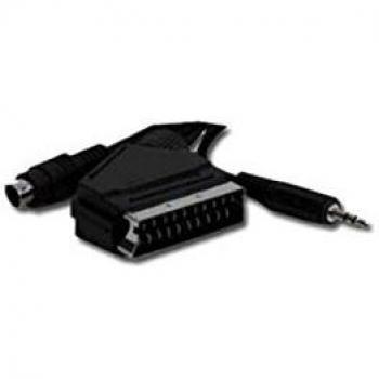 Cavo Audio Video Scart Maschio a S-VHS con Presa da 3,5mm Maschile Lunghezza 1,5mt