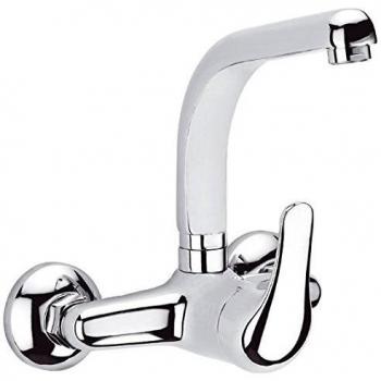 Clever 98500 Mezclador de fregadero mural, caño superior (110 mm), Cromado