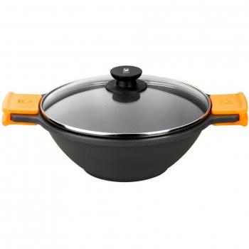 Pintinox Efficient Wok 24 cm con coperchio in alluminio presofuso