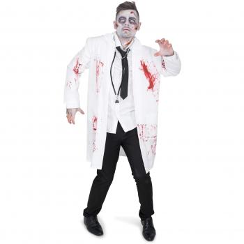 Weiß‑Rot Zombie‑Mediziner Herrenmaske