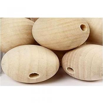 Perles en bois décoratives diamètre 40 mm