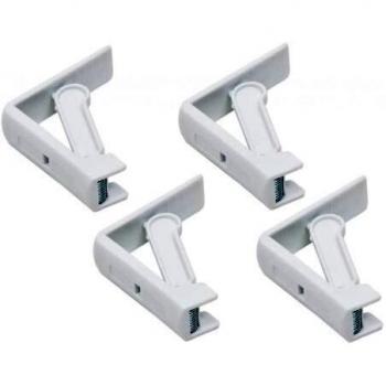 Fermatovaglia molla ABS bianco 4 pezzi