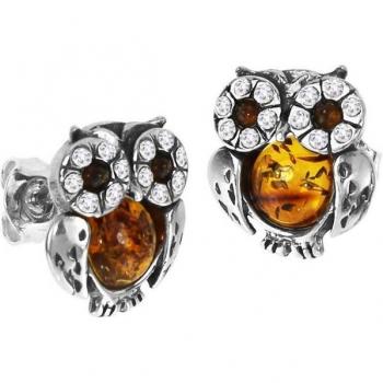 OSTSEE-SCHMUCK Paar Ohrstecker Eule