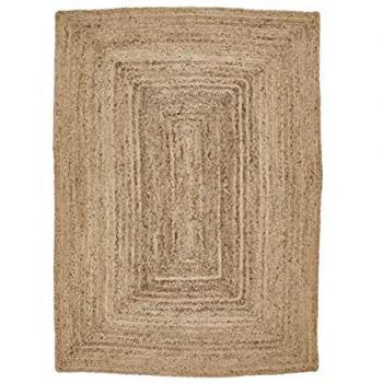 LUXOR living Teppich »Salo«, rechteckig, 6 mm Höhe, Juteteppich, handgeflochten, Flecht Design, 100% Naturfaser
