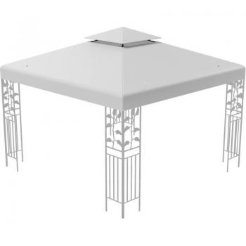 Toile de Gazebo Beige 3m x 3m avec Attaches Auto-agrippantes