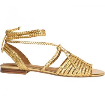 Sandalia Plana Oro M4430 para Mujer