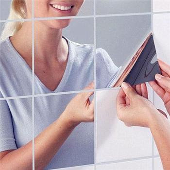9-Piece Decorative Adhesive Mirrors for Home
