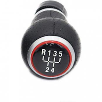 Skoda Octavia 2 A5 A6 5/6 Speed Leather Gear Shift Knob and Boot (2004-2007)