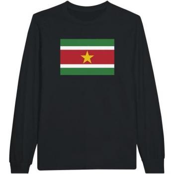 Black Long Sleeve Suriname Flag Shirt – PixelForma Regular Style