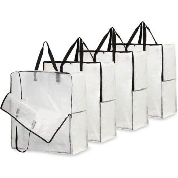 Sac de Rangement Transparent pour Couettes et Jouets