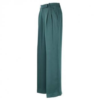 Pinko Green Satin Palazzo Pants