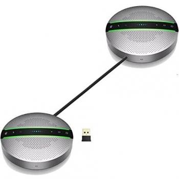 Webex Compatible Premium Noise Cancelling USB Bluetooth Speakerphone Bundle