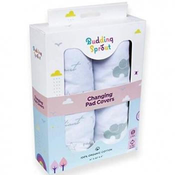 Natural Cotton Changing Pad Covers, Pair, Compatible with 40x81 cm / 16 x 32, Variety of Styles