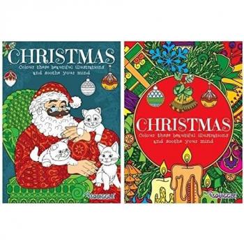 A4 Christmas Colouring Therapy Book