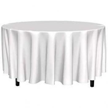 Nappe ronde imperméable avec dessin soleil en ocre Alix, diamètre 300 cm, blanc