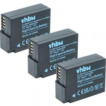 Pack 3‑unités de batterie Li‑Ion 1000 mAh 7,2 V – Conçu pour Panasonic Lumix DC‑FZ1000 II