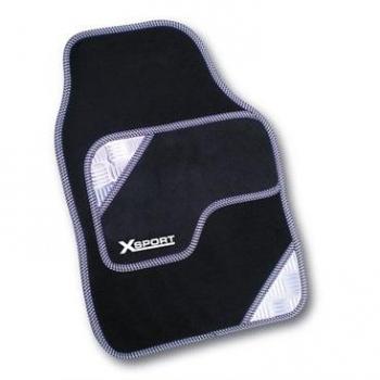 Universal Anti‑Slip Car Floor Mat Kit – X Sport 35523, 4 Pieces, Black