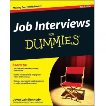 Job Interviews for Dummies Paperback Joyce Lain Kennedy