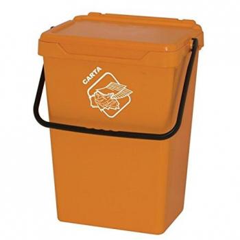 Barattolo in polietilene con coperchio sigillante e presa di sicurezza giallo