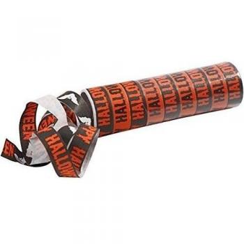 Creepy Party Streamers, Black and Orange, 2 Rolls, 1 Pack