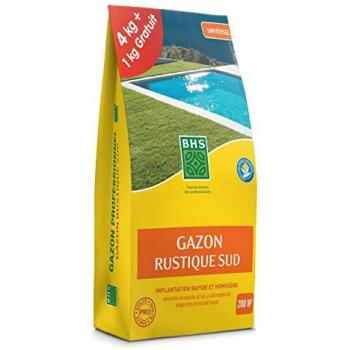 Gazon Rustique SUD BHS – Pack 5 kg (1 gratuit) – 200 m²