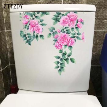 Chinese Watercolor Rose Flower Wall Sticker