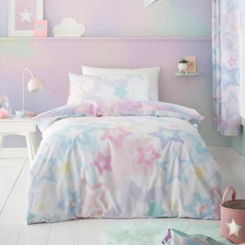 Catherine Lansfield White Ombre Stars Reversible Duvet Cover and Pillowcase Set