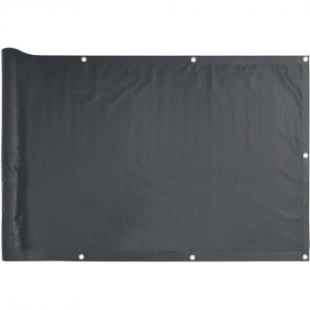Biombo de tela Oxford para balcón 90x300 cm color antracita