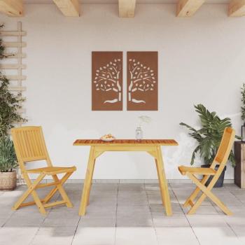 VidaXL Acacia Wood 3 Piece Garden Dining Set