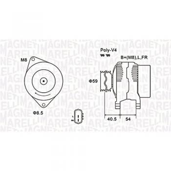 Lichtmaschine Magneti Marelli 063731927010