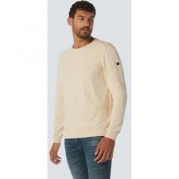 No Excess Garment Dyed Crème Trui Ronde Hals
