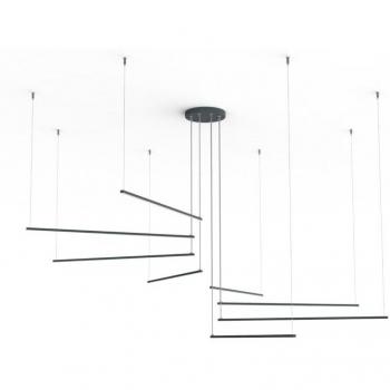 Lumicom 4000K Radius Sospensione Led 136W/m Metallo Giallo D.220