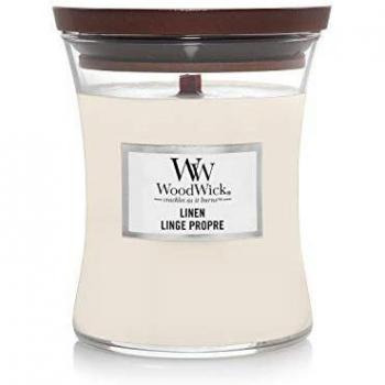 Woodwick Scented Candle Hourglass Medium Linen
