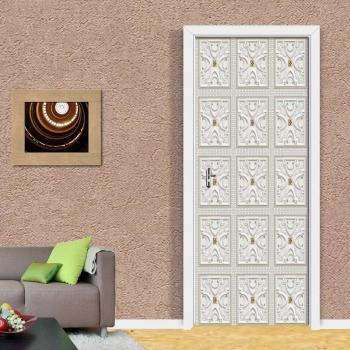 3D European Pattern Door Wallpaper
