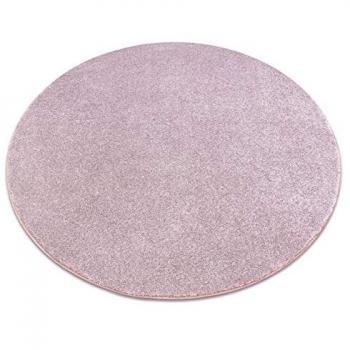 Tapis rond couleur unie rose pâle 150 cm