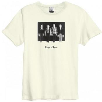 Vêtement Kings of Leon XL blanc, style vintage, image floue